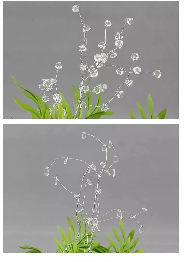 Hot Sale Artificial Simulation Acrylic Flowers with Clip for Christmas Decoration