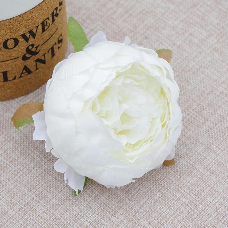 China Flower Factory Wholesale High Quality Silk Peony Flowers 9 Cm DIY Decorative Silk Flower Heads