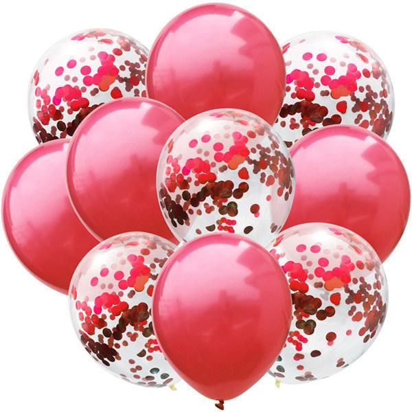 10PCS/Lot Glitter Confetti Latex Birthday Party Supplies Balloons Wedding Decoration