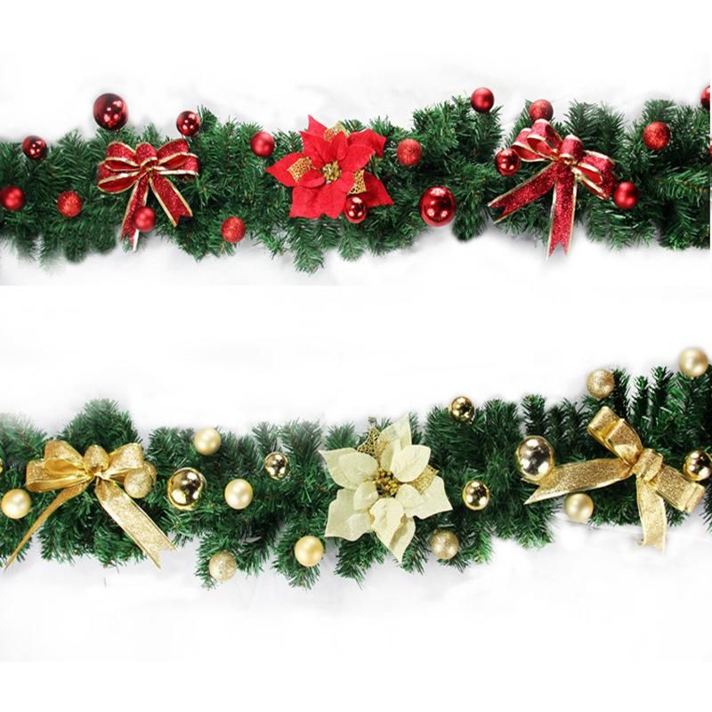 Christmas Ornaments Corned Rattan Garlands for Mall Window Christmas Decoration Display Settings