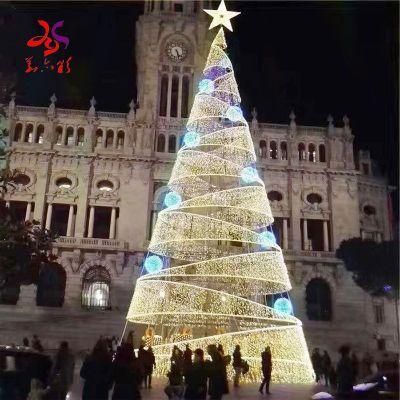 LED and Iron Frame Christmas Tree Lighting for Festival Decoration