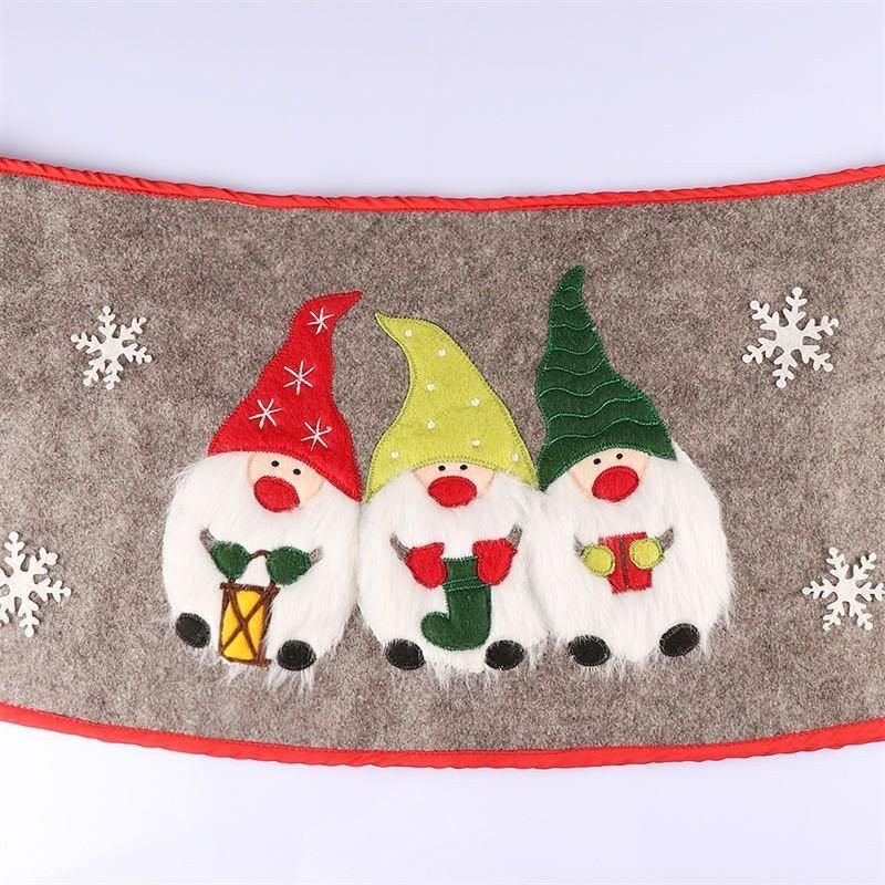 2020 New Foreign Trade Products Santa Claus Tree Skirt Christmas Tree Bottom Decorative Apron Cross Border Hot Sale