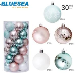 Christmas Decorations 6cm/30 PCS Rose Gold Painted Christmas Ball Set