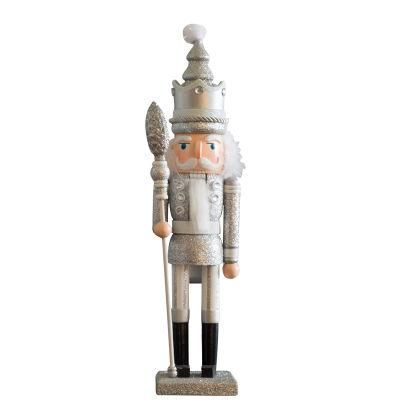 42cm Christmas Decorative Nutcracker, Handmade Wooden Traditional Festive Collectible Nutcracker