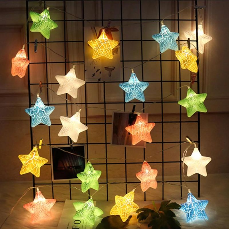 Mutilcolorled String Light LED Crack Star String Light