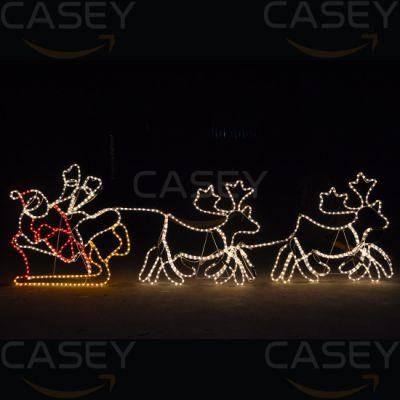 New 3D LED Christmas Standing Reindeer Deer Light for Yard Decoration