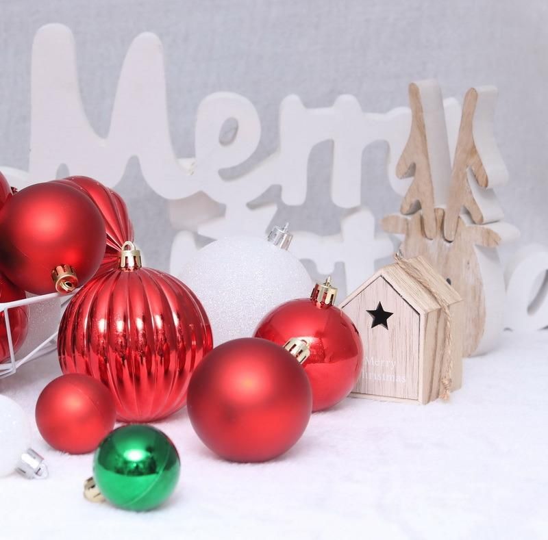 Decorative Beautiful Boxed Plastic Christmas Balls Ornaments