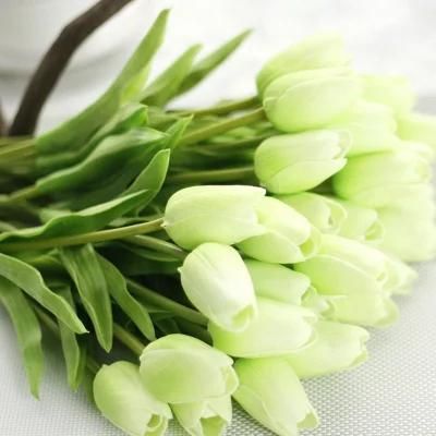 Lifelike PU Faux Tulip Flowers Artificial Factory Wholesale Silk Artificial Flowers in Bulk Real Touch Tulip for Decor