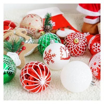 Luxury Velvet Plastic Shatterproof Custom Organizer Xmas Christmas Balls for Tree Ornaments