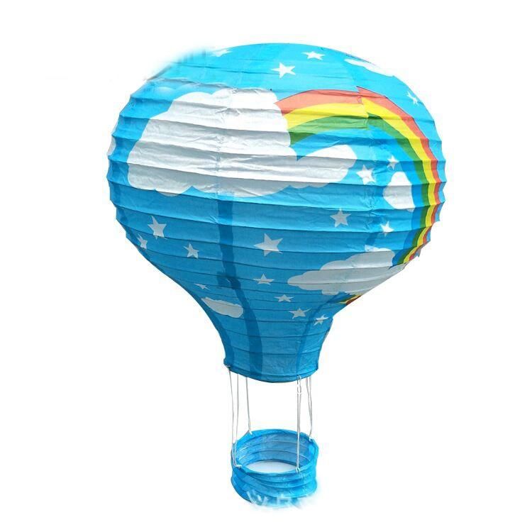 Factory 12"16"Color Printing Hot Air Balloon Lantern New Year Christmas Shopping Mall Bar Kindergarten Wedding Birthday Party Decoration