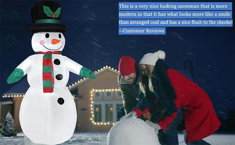 Customized Inflatable Outdoor Decoration LED Lights Snowman Factory Price Christmas