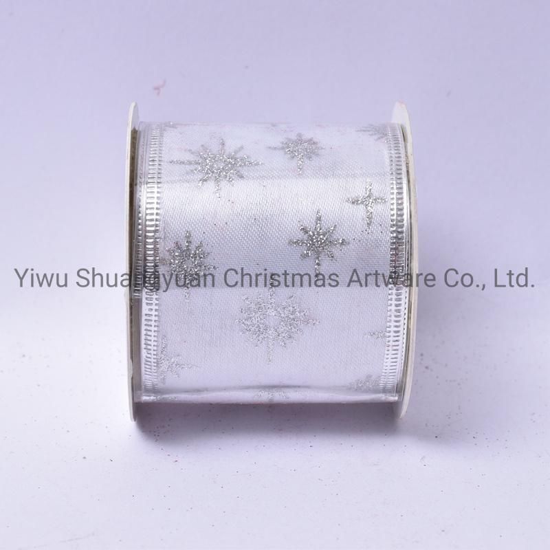 Christmas Ribbon Decor for Holiday Wedding Party Decoration Supplies Hook Ornament Craft Gifts