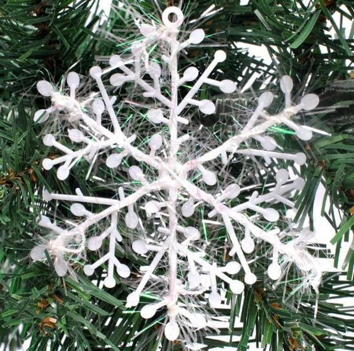 11cm Winding Plastic Christmas Snowflake