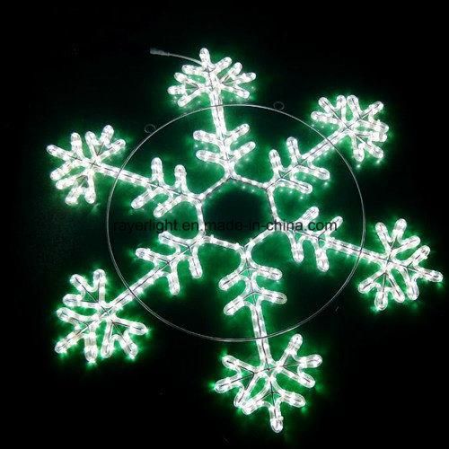 White LED Christmas Outdoor Decoration Snowflake Motif Light