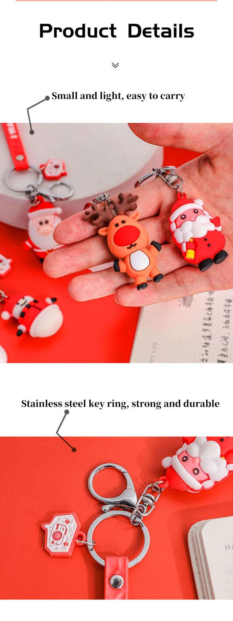 New Design Christmas Tree Silicone Gift Silicon Christmas Keychain