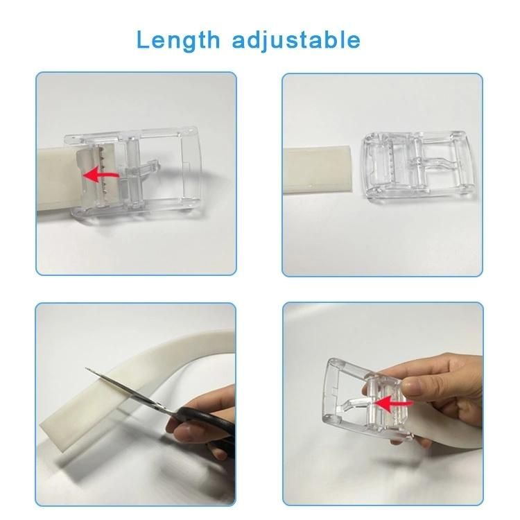 Custom Fashionable Adjustable USB Rechargeable LED Silicone Waist Belt