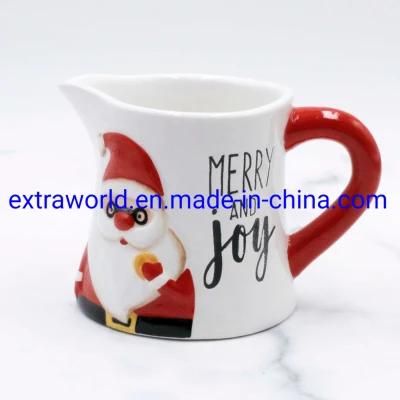 OEM Christmas Design Drinking Water Pot Ceramic Water Pitcher