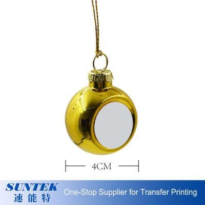 4cm 6cm 8cm Custom Logo Christmas Tree Hanging Ball Ornaments Printable Plastic Christmas Decoration Ball