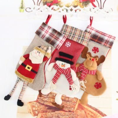 Wholesale Stocked Socks Cheap Christmas Tree Decoration Socks Large Custom Bulk Animal Christmas Stocking Socks