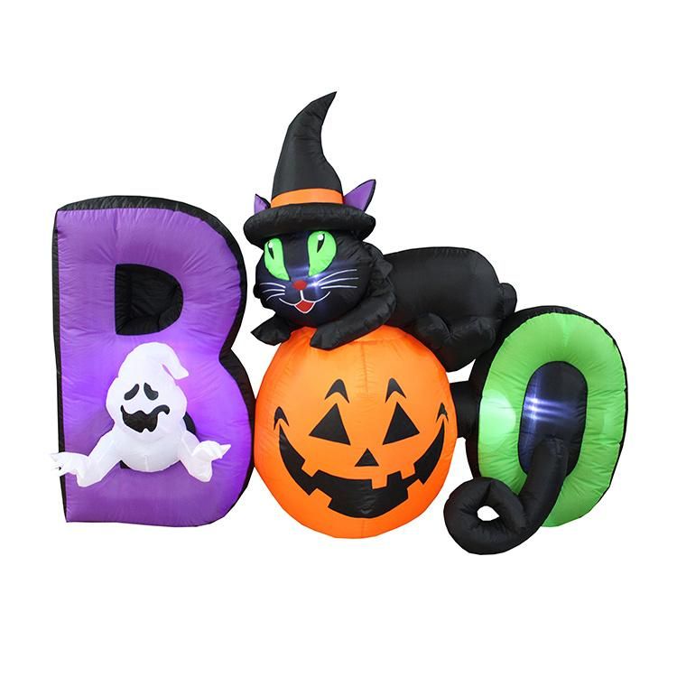 Inflatable Pumpkin with Ghost and Letter for Halloween Decoration