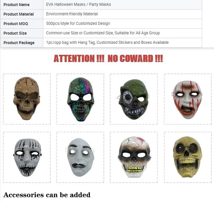 Halloween Realistic Cosplay Novelty High Quality Horror Scary Custom Latex Party Mask