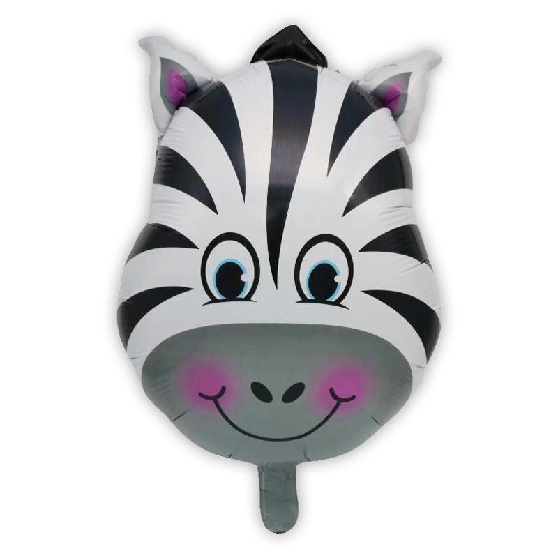 Custom Cartoon Jungle Animal Head Shape Party Decoration Foil Balloons