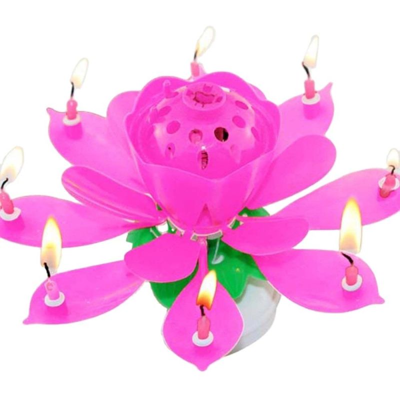 Hot Selling Fancy Musical Birthday Candles Flower Music