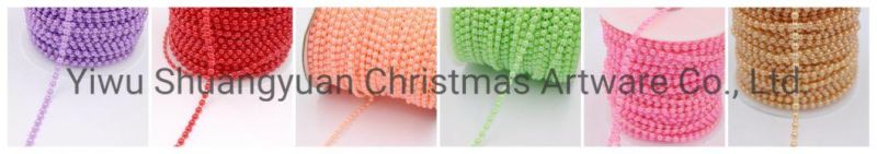 New Design Christmas Tree and Bell Plastic Beads Garland Christmas Tree Chain