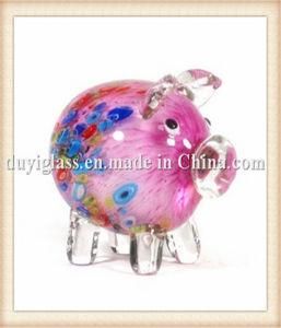 Pink Big Glass Ornament Craft for Decoration
