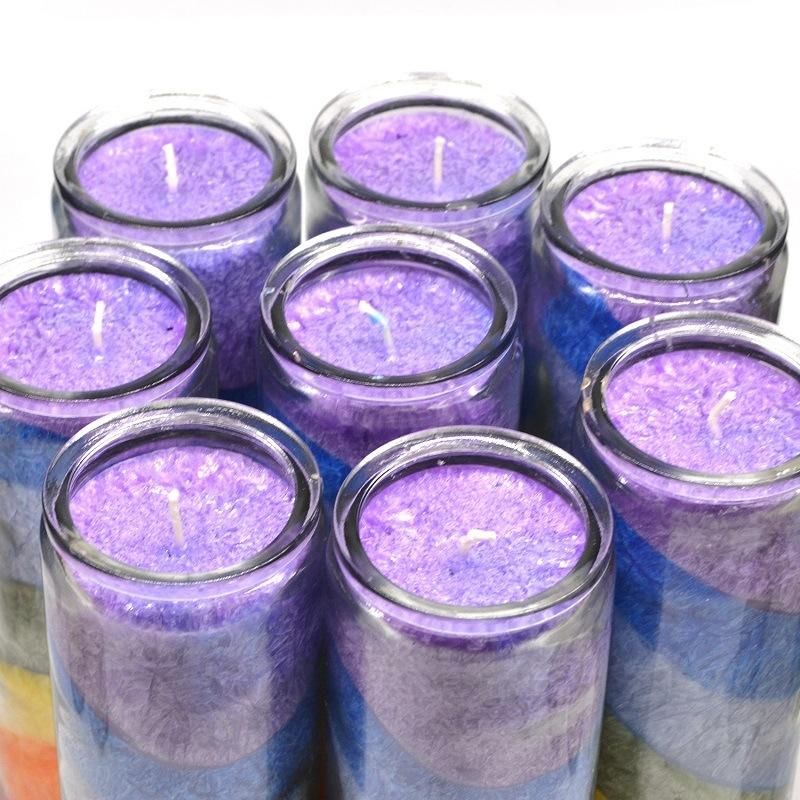 Rainbow Votive Candle Glass Jar Candles Wholesale