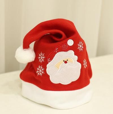 Xmas Wholesale Cartoon Plush Christmas Children Hat Baby/Kids/Adult Small Mini Cap Santa Claus Hat