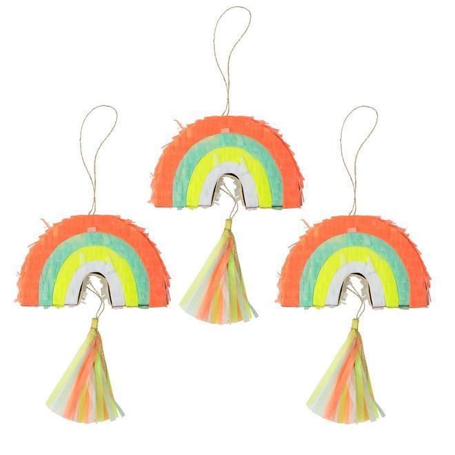 Colorful Rainbow Design Pinata for Kids Party Decoration