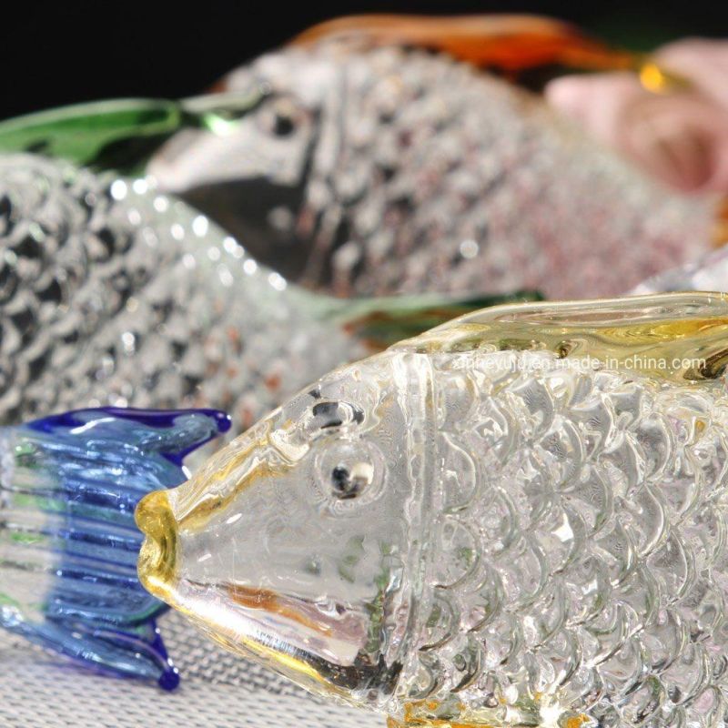 Souvenir Clear Crystal Fish Christmas Gifts with Five Colors