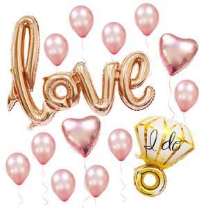 I Do Diamond Ring Balloons Bride Letter Aluminum Balloons for Bachelorette Party