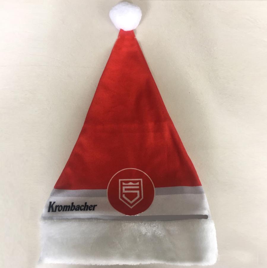 Factory Whole Sales Kinds of Xmas Hat with Velvet Woven Material Silk Printing embroidery Logo Bronzing Logo