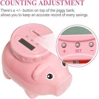 Customize Cartoon Plastic Piggy Banks for Children Gift