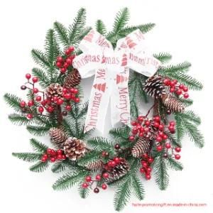 Christmas Decorations 40cm Small Red Fruit PE Christmas Wreath Doors and Windows Hanging Ornaments
