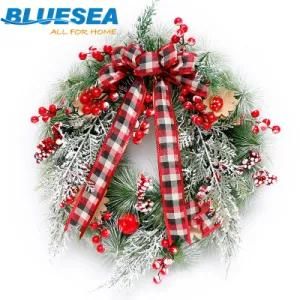 Christmas Wreath 40cm White Pine Needles Garden Decoration