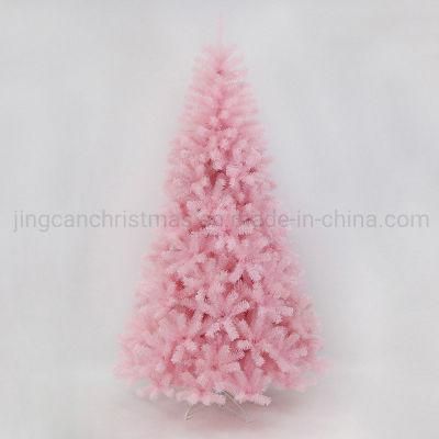 Dense Artificial Pink PVC Christmas Tree