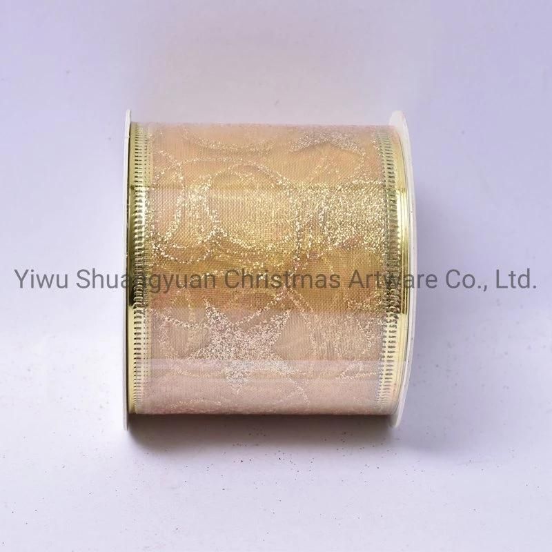 Christmas Ribbon Decor for Holiday Wedding Party Decoration Supplies Hook Ornament Craft Gifts
