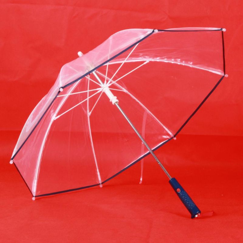 LED Light Transparent Umbrella Flashlight Glowing Umbrella Long Handle