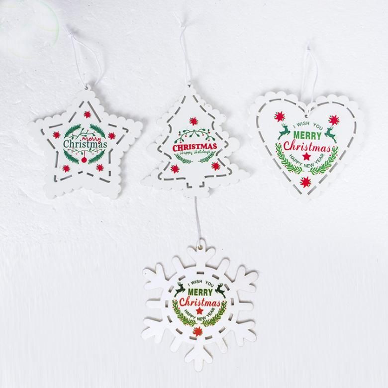 China Supplier Wholesale OEM Wooden Christmas Hanging Wall Decoration