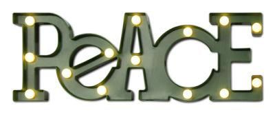 Christmas Decoration Peach Letter Bulb LED Sign