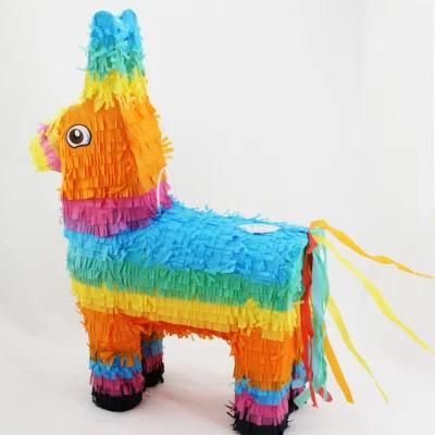 Large Rainbow Donkey Pinata Kids Birthday Party Supplies Wedding Decoration Custom Maxican Design Cheap Wholesale