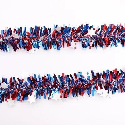 Hot Sale Tinsel Garland Pet Material Christmas Decoration