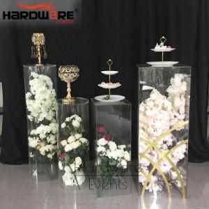 Clear Acrylic Material Wedding Decoration Flower Stand Designs
