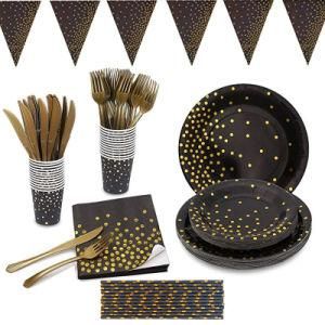 145PCS Disposable Tableware Set Happy Birthday Party Decorations