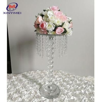 Event Party Supplier Cheap Base Crystal Flower Stand Wedding Decoration