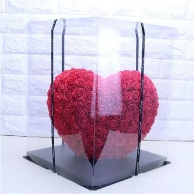35cm Factory Supply Wholesale Decorative PE Foam Rose Heart for Celebration Wedding Valantine&prime;s Day Girlfriend Gift