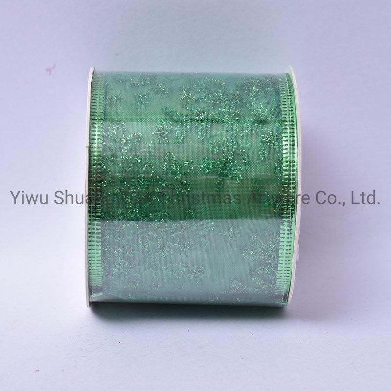 Christmas Ribbon Decor for Holiday Wedding Party Decoration Supplies Hook Ornament Craft Gifts